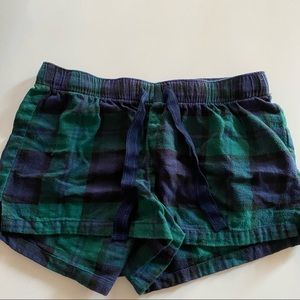 old navy plaid pj shorts